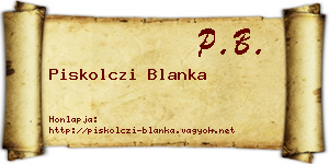 Piskolczi Blanka névjegykártya